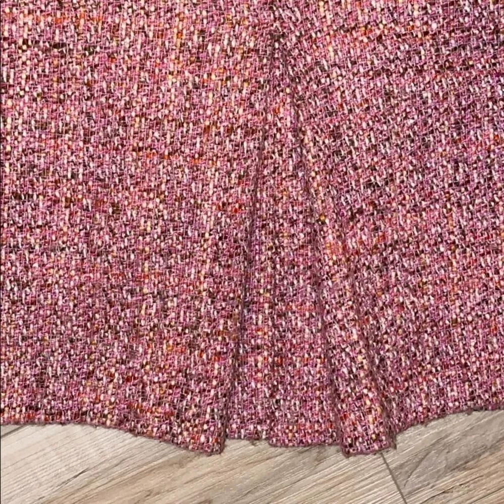 Cynthia Steffens Pink Tweed Pencil Skirt 8
